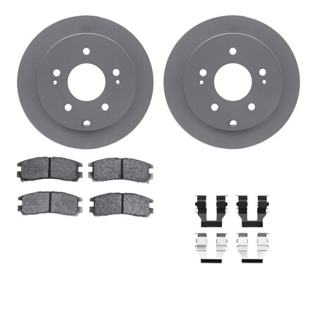4512-72068, Geospec Rotors With 5000 Advanced Brake Pads Includes Hardware,  Silver